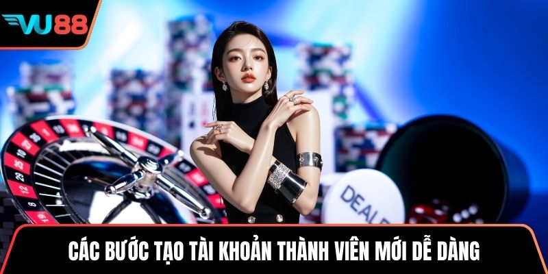 Các bước tạo tài khoản thành viên mới dễ dàng