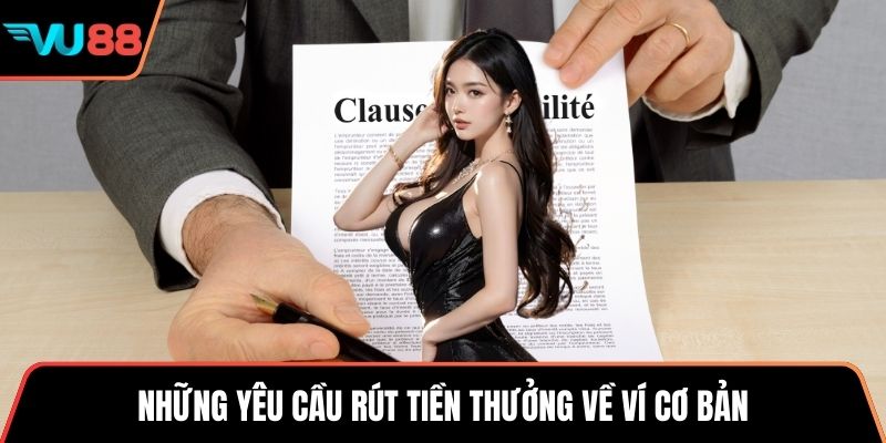 Những yêu cầu rút tiền thưởng về ví cơ bản