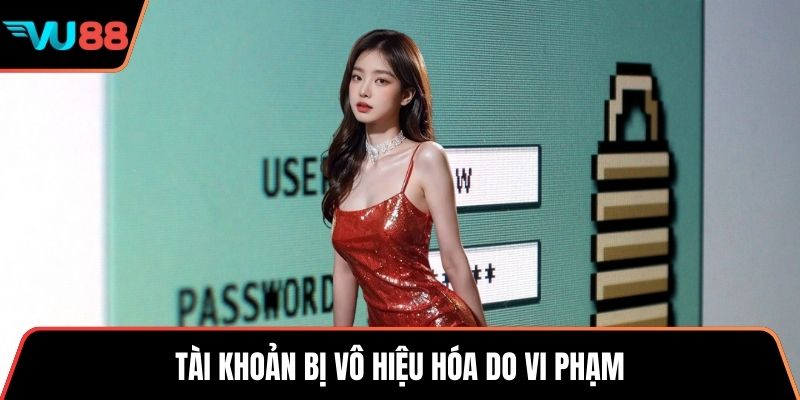 Tài khoản bị vô hiệu hóa do vi phạm