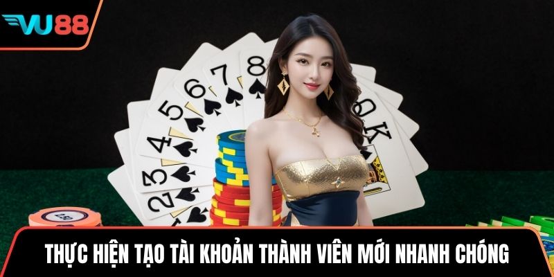 Thực hiện tạo tài khoản thành viên mới nhanh chóng